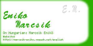 eniko marcsik business card